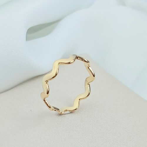 Anel Modelo ZigZag B.Ouro