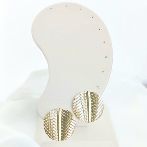 Brinco Folha B. Ouro Médio