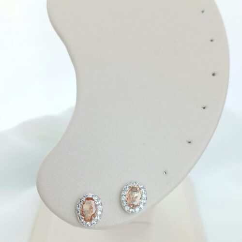 Brinco Zircônia Forma Oval Pequeno