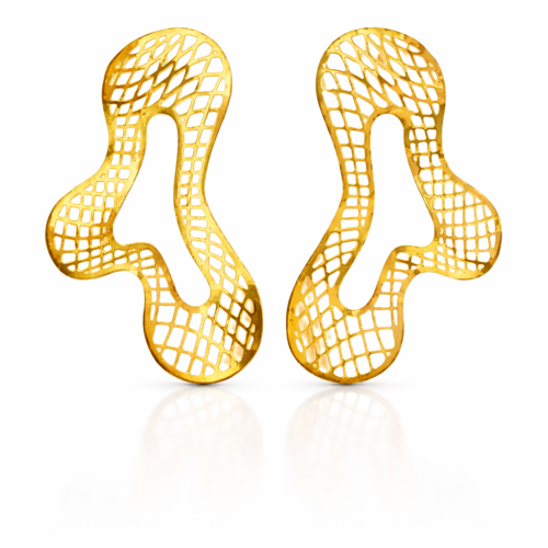 Brinco Orgânico Vazado B.Ouro Grande