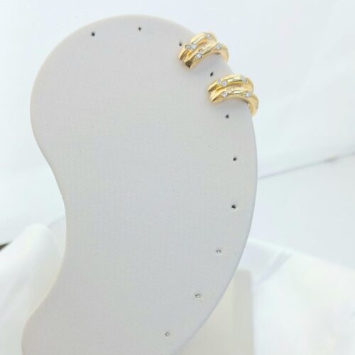 Piercing de Encaixe com Pedras de Zircônias B. Ouro