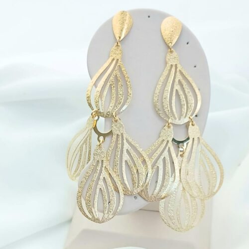 Brinco Pêndulo Vários Pêndulos Grande B.Ouro Brilhante