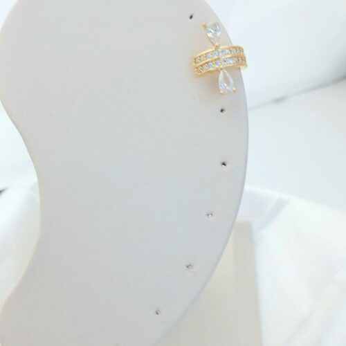 Piercing de Encaixe com 2 Pedras de Zircônias Grandes