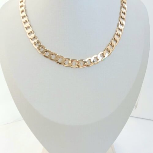 Corrente Masculina Fecho de Boia no Banho de Ouro 18K 45CM