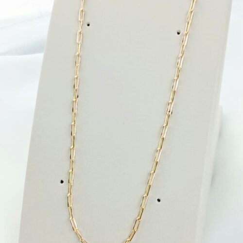 Corrente Masculina Elos Cadeados no Banho de Ouro 18K 60CM