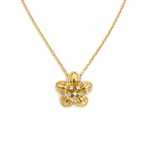 Corrente com Pingente de Flor Pequena