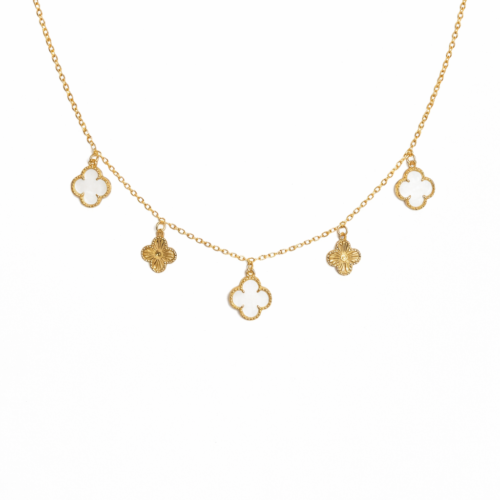 Choker com Mix de Trevo Madre Pérola