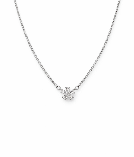 Choker com Mini Flor de Zircônias Prata 925