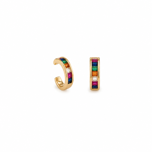 Piercing de Encaixe Pedras Zircônias Coloridas