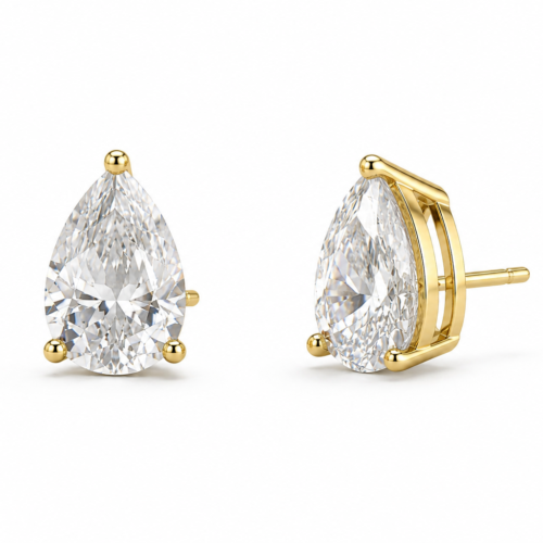 Brinco Pedra de Zircônia Grande Banho Ouro 18k